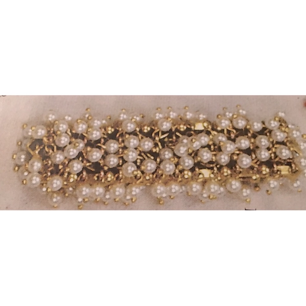 PlunderDesign stretchy small pearls and gold
